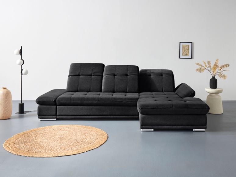 COTTA Ecksofa »Holiday L-Form«, Sitztiefenverstellung, wahlweise mit Bettfunktion inkl. Bettkasten