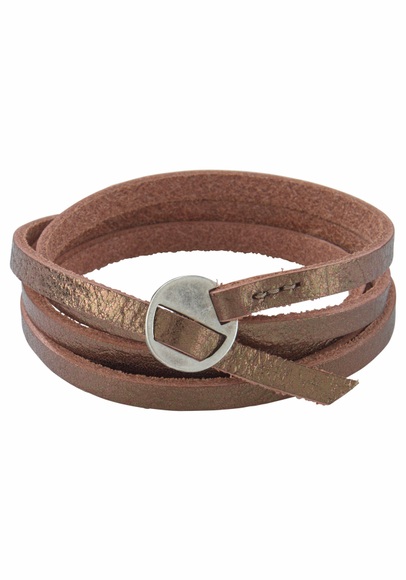 J.Jayz Lederarmband »in Metallic Optik, zum Wickeln«