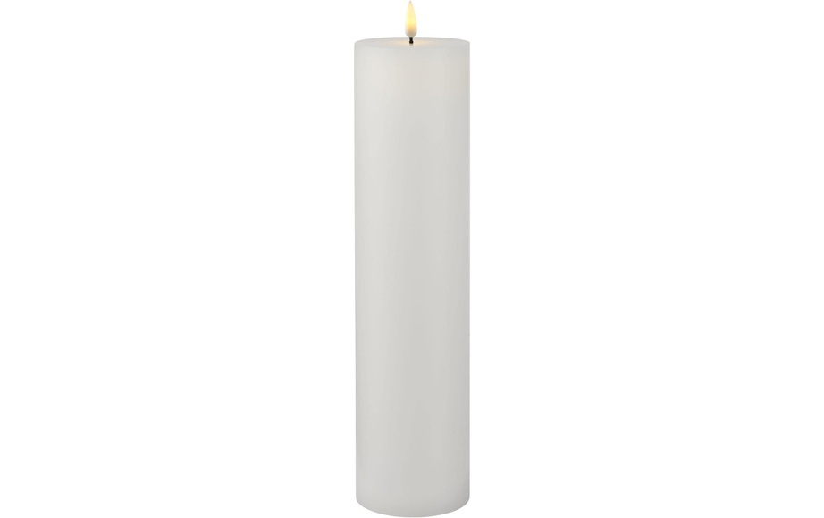 Sirius - LED-Kerze Sille Exclusive 7.5 cm x 30 cm, Weiss