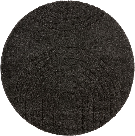 MINT RUGS Designteppich »Fergus«, rund, 22 mm Höhe, Hoch-Tief Struktur, sehr weicher Flor, Wohnzimmer, Schlafzimmer, Robust, Pflegeleicht, ringsum gekettelt
