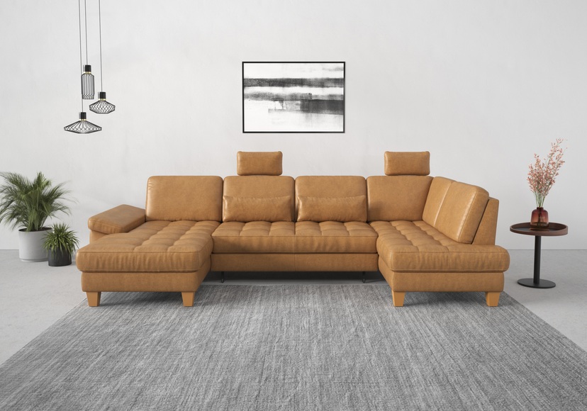 sit&more Wohnlandschaft, wahlweise mit Bettfunktion, Bettkasten, Sitztiefenverstellung