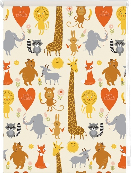 Seitenzugrollo »Klemmfix Digital Cute Animals«, LICHTBLICK, verdunkelnd, ohne Bohren, freihängend