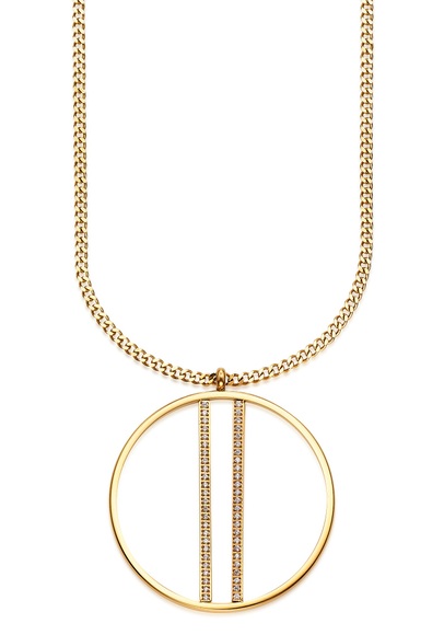 HECHTER PARIS Kette mit Anhänger »Kreis, Rund, mit Stäbchen, D0003N/20/93/1-80, D0003N/20/93/80«, mit Topas
