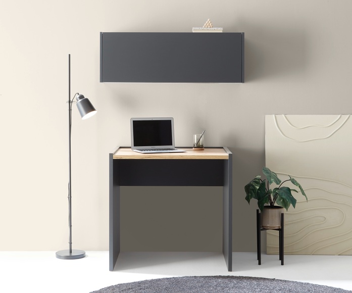 INOSIGN Büromöbel-Set »CITY/GiRON, modernes Design, Homeoff., Büro in zwei Farben/Wotan Eiche«, (Set, 2 tlg.), enthält Hängeschrank, Schreibtisch, wohnliches Home Office