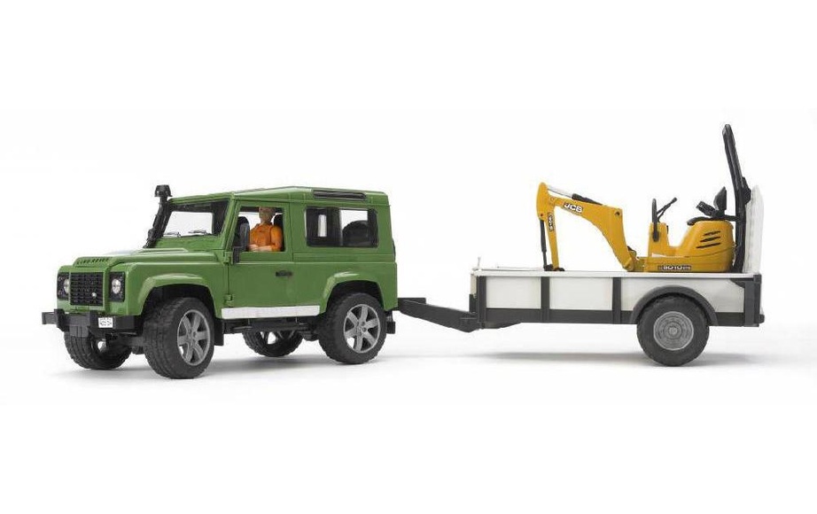 BRUDER Land Rover Defender mit Anhänger