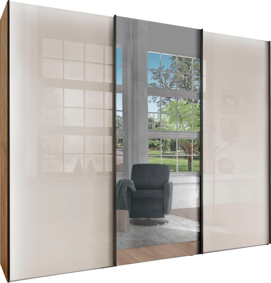 WIEMANN Schwebetürenschrank »Monaco«, hochwertige Glas- und Spiegelfront