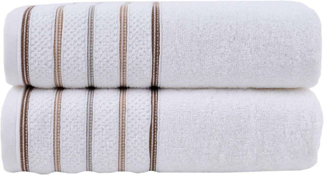 Home affaire Handtuch Set »Safien mit Streifenbordüre«, Set, 2 tlg., Frottier, Handtuch oder Badetuch Set, Premium 550gr/m², Bio-Baumwolle