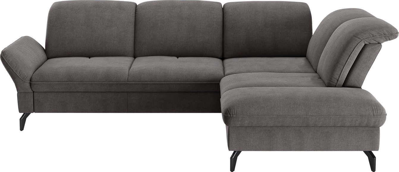 sit&more Ecksofa, Wahlweise mit Bett-, Kopfteil - und Armlehnfunktion, sowie Stauraum