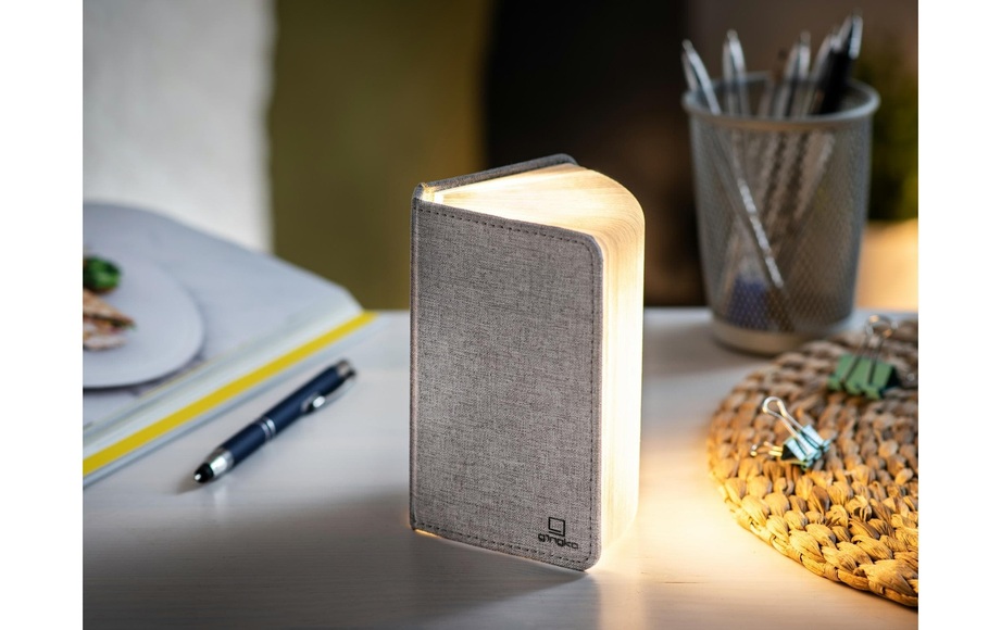Gingko - Stimmungslicht Mini Smart Book Light - Grau