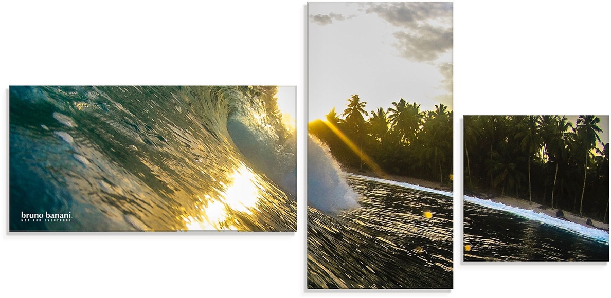 Bruno Banani Glasbild »Wellen am Strand«