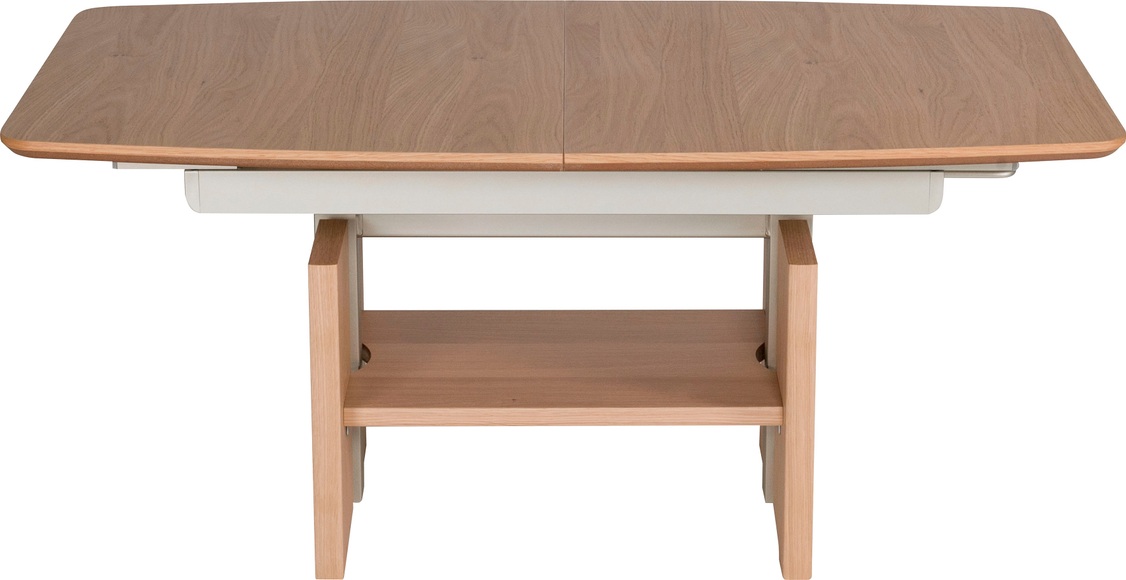 Venda Couchtisch in holz 120/70/54 cm , 2324 , Eichefarben , Eiche , furniert , 70x54x120 cm , lackiert,Echtholz , ausziehbar, höhenverstellbar , 000308000801