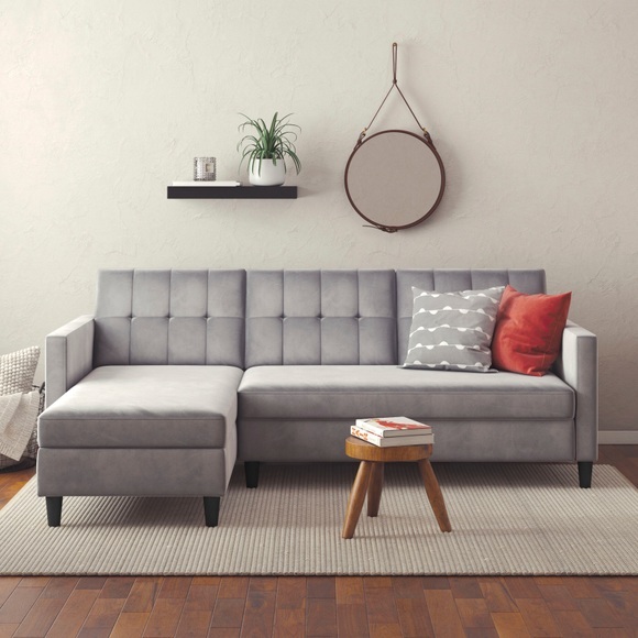 Dorel Home Ecksofa »Hartford«, mit Bettfunktion und Stauraum, Recamiere beidseitig montierbar