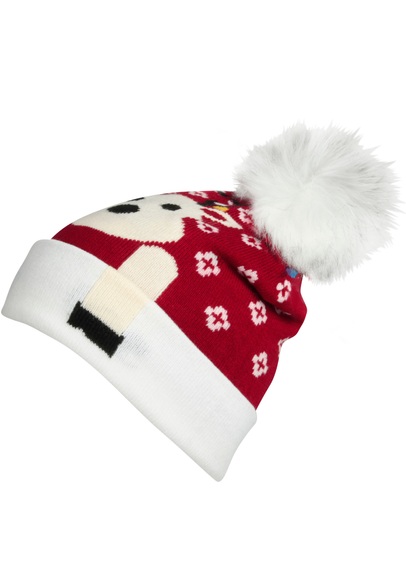 Capelli New York Bommelmütze, Beanie X-Mas, Fellimitat-Bommel