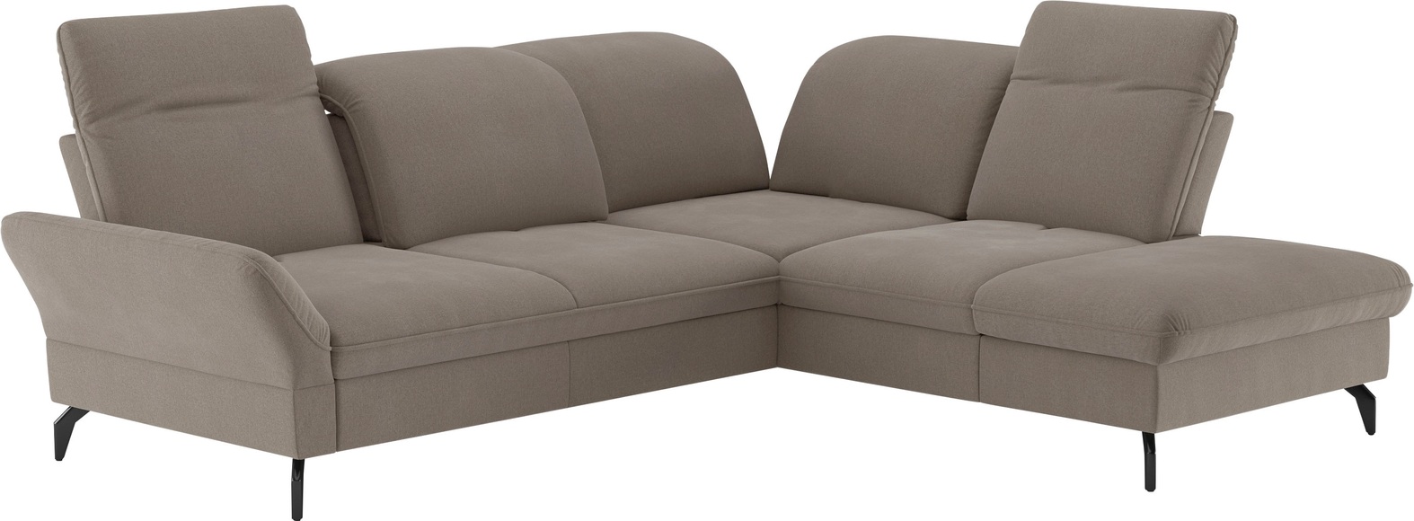 sit&more Ecksofa »Leandro L-Form«, Wahlweise mit Bett-, Kopfteil - und Armlehnfunktion, sowie Stauraum