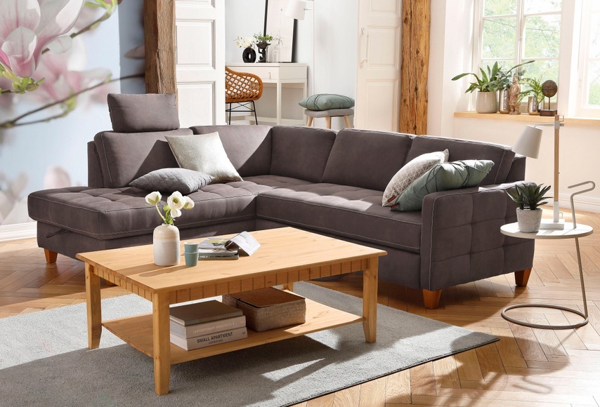 Home affaire Ecksofa »Earl«, wahlweise auch mit Bettfunktion oder Bettfunktion mit Bettkasten