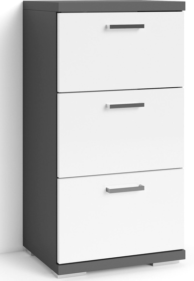 byLIVING Badkommode »Nebraska«, Breite 35 cm, Badezimmerschrank mit Metallgriffen, 3 praktische Schubladen, MDF-Fronten in Hochglanz-Optik