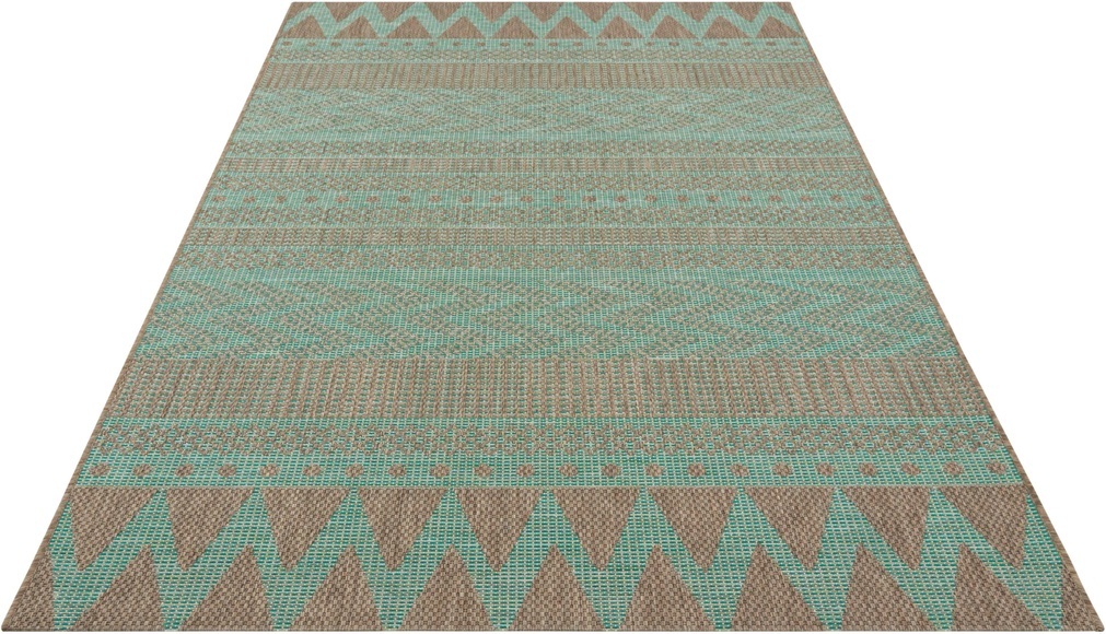 NORTHRUGS Teppich »Sidon«, rechteckig, 4 mm Höhe, In-und Outdoor geeignet, Wohnzimmer, Balkon, Terrasse, Garten, Strapazierfähig und pflegeleicht, Flachgewebe