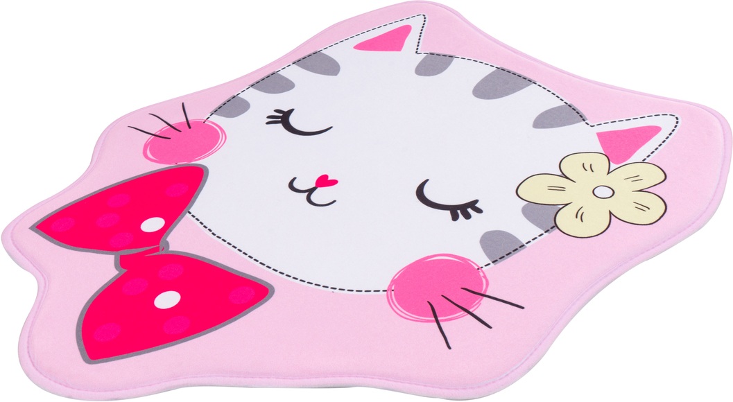 Obsession Kinderteppich »My Mila Kids 142«, Motivform, 8 mm Höhe, Motiv Katze, waschbar, Kinderzimmer