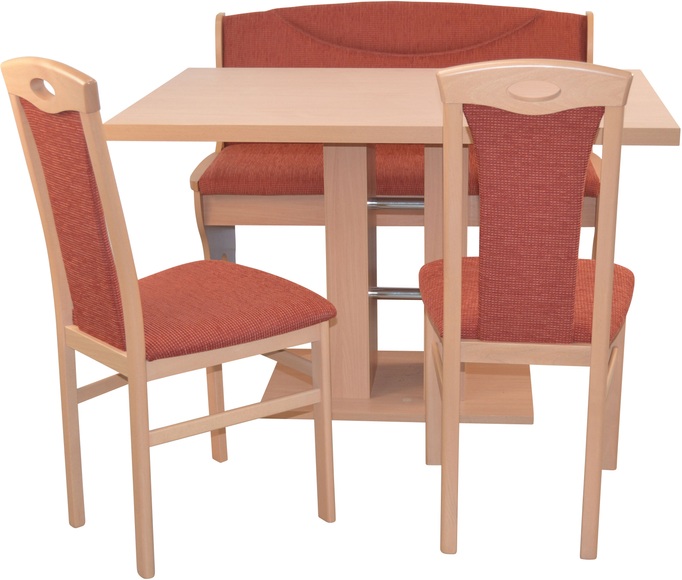 HOFMANN LIVING AND MORE Essgruppe »4tlg. Tischgruppe«, (Spar-Set, 4 tlg., 4tlg. Tischgruppe), Stühle montiert