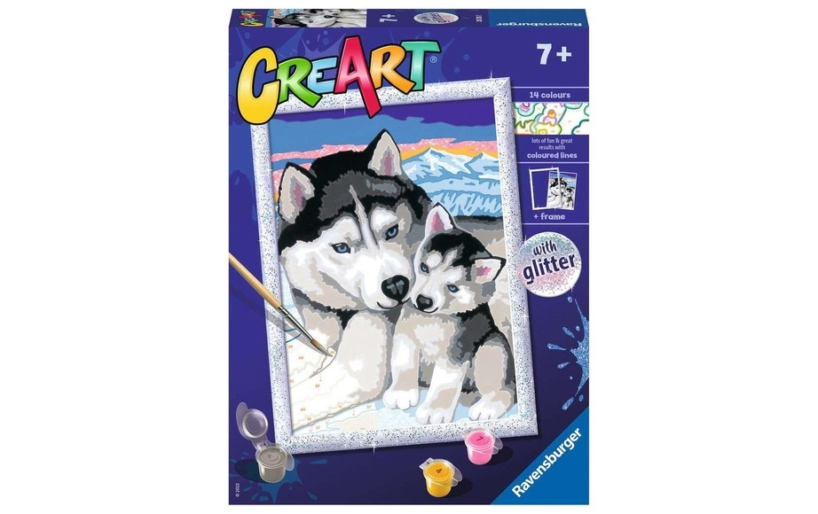 Ravensburger Malen nach Zahlen CreArt: Cute Huskies
