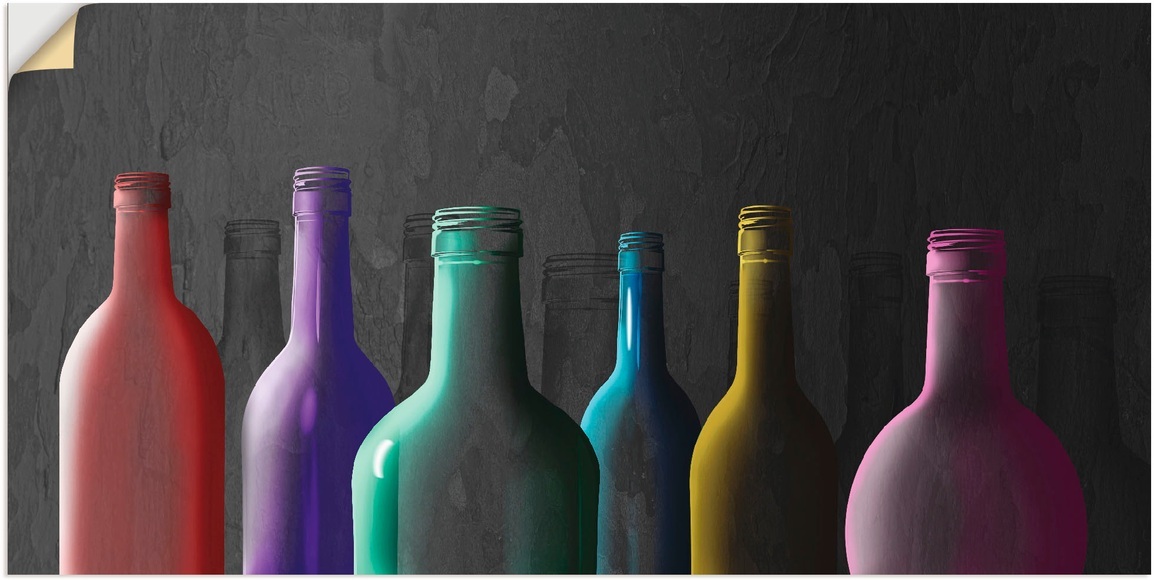 Artland Wandbild »Bunte Glasflaschen«