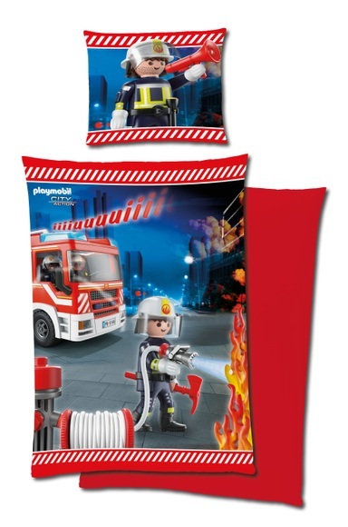 PLAYMOBIL Bettwäsche mit Feuerwehrmann