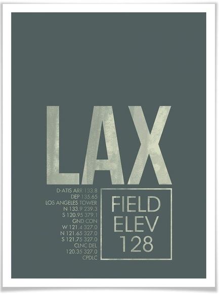 Wall-Art Poster »Wandbild LAX Flughafen Los Angeles«, Flughafen, (1 St.), Poster, Wandbild, Bild, Wandposter