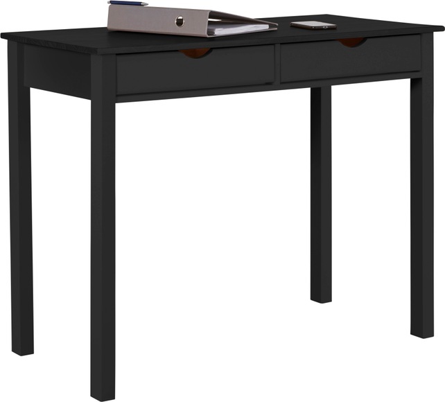 my home Schreibtisch »Gava«, aus massiven Kiefernholz, mit Griffmulden und praktische Stauraummöglichkeiten, in unterschiedlichen Farbvarianten, Breite 100 cm