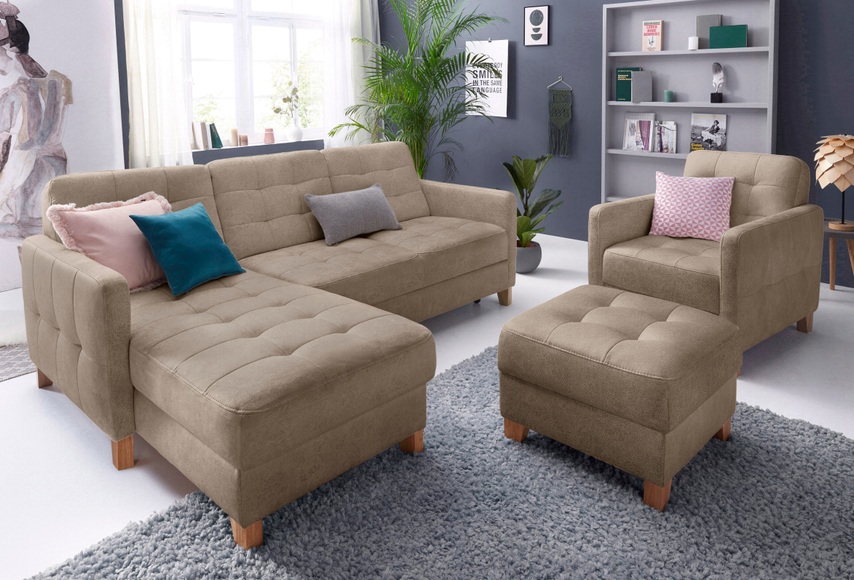 exxpo - sofa fashion Ecksofa, wahlweise mit Bettfunktion