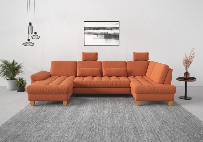 sit&more Wohnlandschaft, wahlweise mit Bettfunktion, Bettkasten, Sitztiefenverstellung