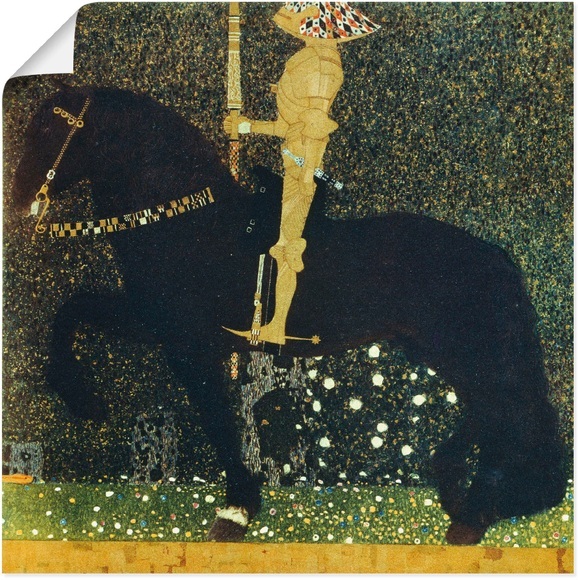 Artland Wandbild »Das Leben ein Kampf der goldfarbenene Ritter«
