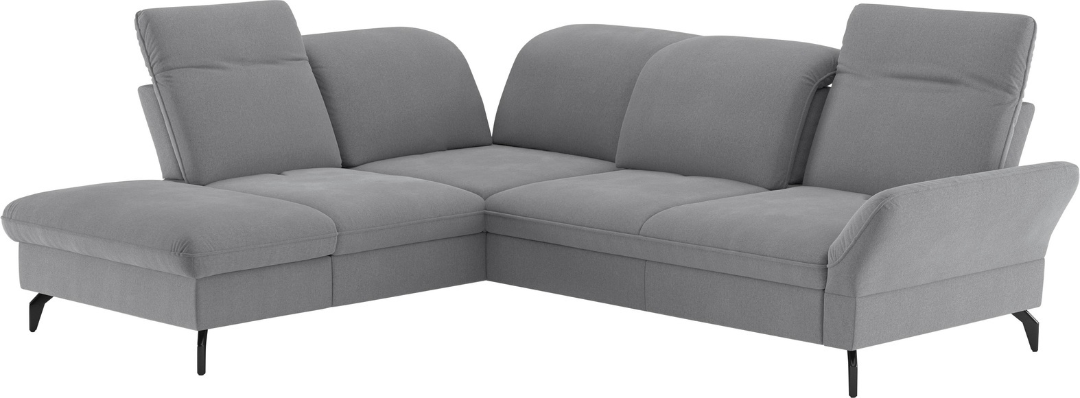 sit&more Ecksofa »Leandro L-Form«, Wahlweise mit Bett-, Kopfteil - und Armlehnfunktion, sowie Stauraum
