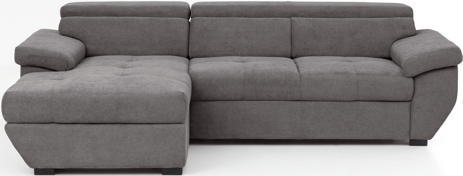 Home affaire Ecksofa »Highway«, mit Recamiere, Kopfteilverstellung und wahlweise Bettfunktion