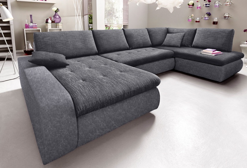 TRENDMANUFAKTUR Wohnlandschaft, wahlweise mit Bettfunktion