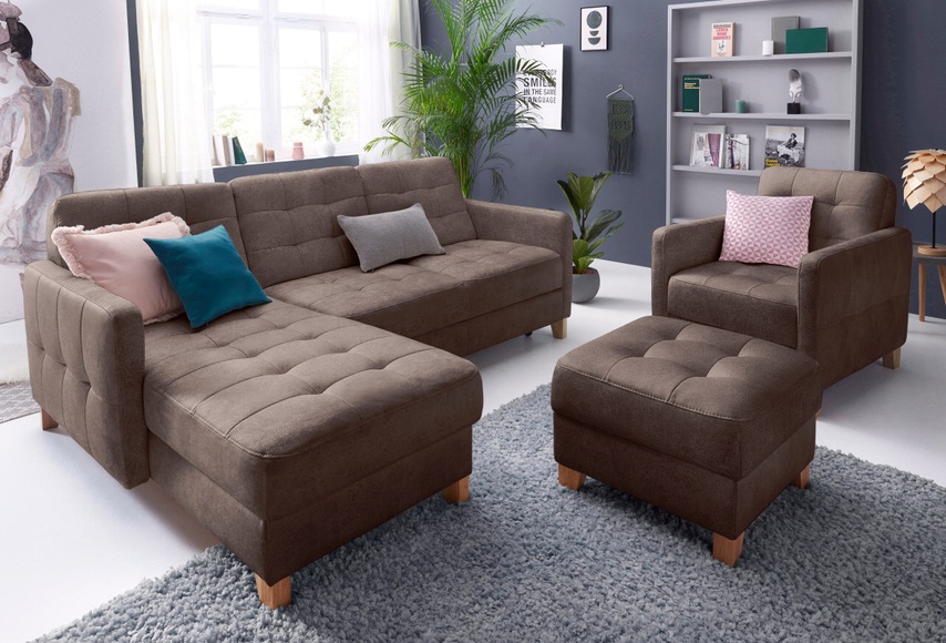 exxpo - sofa fashion Ecksofa, wahlweise mit Bettfunktion