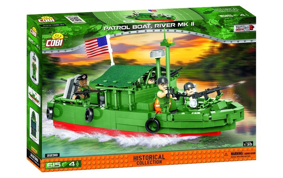 COBI 2238 - Patrol Boat River 31 MK II VIETNAM WAR, 615 Bauteile 4 Figuren