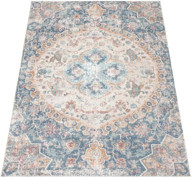 Paco Home Teppich »Torres 271«, rechteckig, 4 mm Höhe, Kurzflor, Orientalisches Vintage Design, In- und Outdoor geeignet, Wohnzimmer