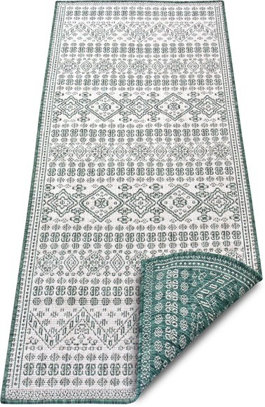 NORTHRUGS Läufer »Doha«, rechteckig, 5 mm Höhe, In- und Outdoor Teppich, Wendbar, gekettelt, strapazierfähig, pflegeleicht, Wohnzimmer, Balkon, Garten, in der EU Hergestellt