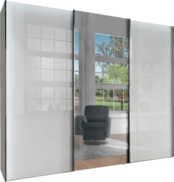 WIEMANN Schwebetürenschrank »Monaco«, hochwertige Glas- und Spiegelfront