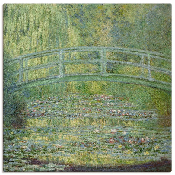 Artland Wandbild »Seerosenteich und japanische Brücke.«