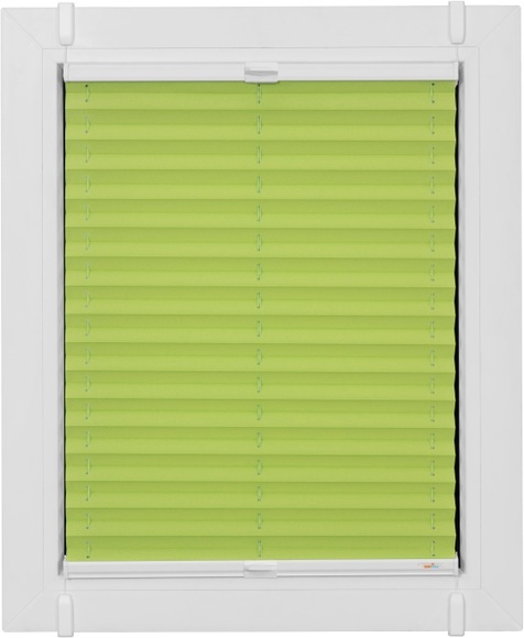 sunlines Plissee »One Size Style Crepe«, blickdicht, ohne Bohren, verspannt, Zubehörfarbe weiss, zum Klemmen