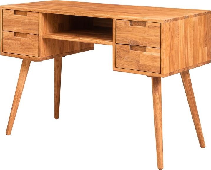 andas Schreibtisch »Scandi«, aus massivem Eichenholz, mit einer praktischen Soft-Close-Funktion, Breite 110 cm