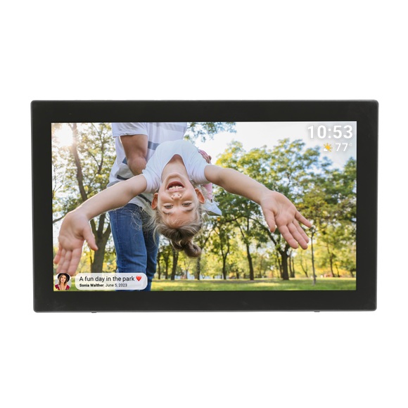 DENVER Digitaler Bilderrahmen mit WLAN (2,4/5 GHz), FRAMEO, IPS-Touchdisplay (21,5