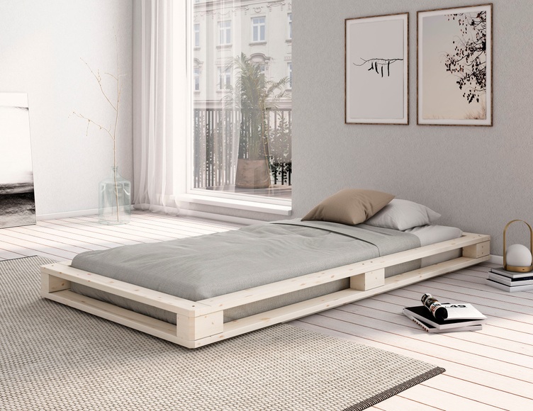Home affaire Palettenbett »Palo«, Aus massiver Kiefer, mit Lattenrost