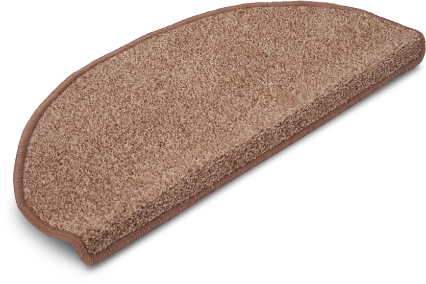 Hanse Home Exclusiv Stufenmatte »Liberty«, halbrund, 7 mm Höhe, Unifarben, Strapazierfähig, Flur, Wohnzimmer, Kräftige Farben, Kettelung, Pflegeleicht, Meliert, Treppe, Gekettelt, Set mit 15 Stufenn