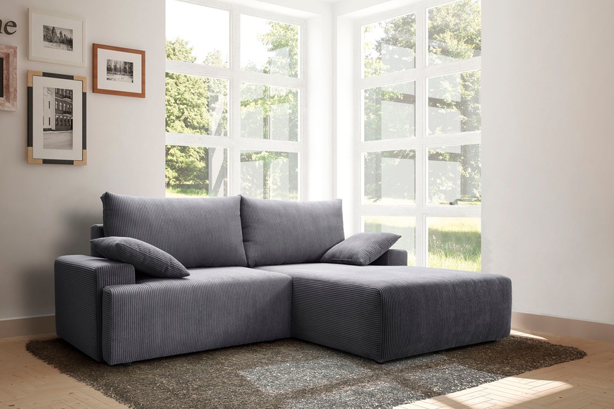 exxpo - sofa fashion Ecksofa, mit Federkern, inklusive Bettfunktion und Bettkasten in verschiedenen Cord-Farben