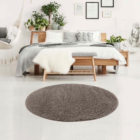 Carpet City Hochflor-Teppich »Pulpy 100«, rund, 30 mm Höhe, Wohnzimmer