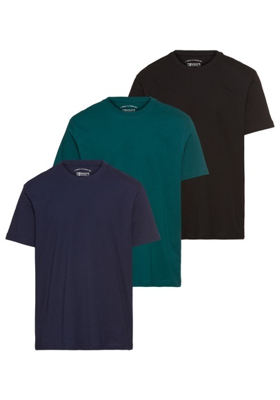 Man's World T-Shirt »neue Farben!«, Kurzarm, unifarben, Rundhals, aus Baumwolle