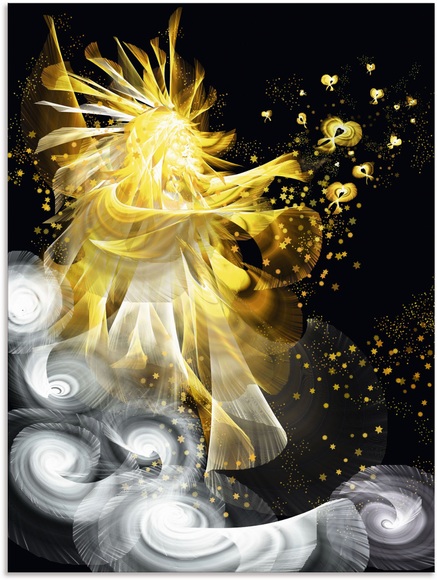 Artland Wandbild »Goldener Schutzengel«, klassische Fantasie, (1 St.), in vielen Grössen & Produktarten - Alubild / Outdoorbild für den Aussenbereich, Leinwandbild, Poster, Wandaufkleber / Wandtattoo auch für Badezimmer geeignet