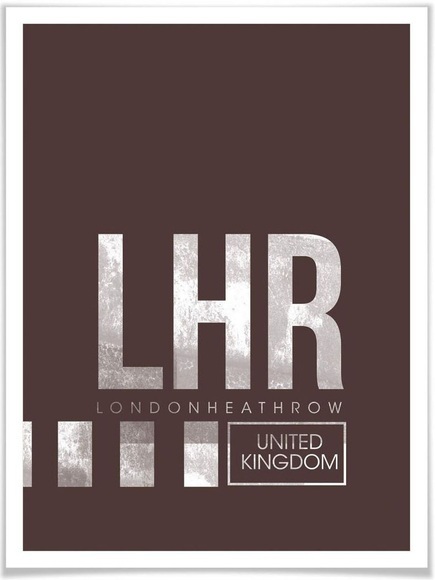Wall-Art Poster »Wandbild LHR Flughafen London«, Flughafen, (1 St.), Poster, Wandbild, Bild, Wandposter
